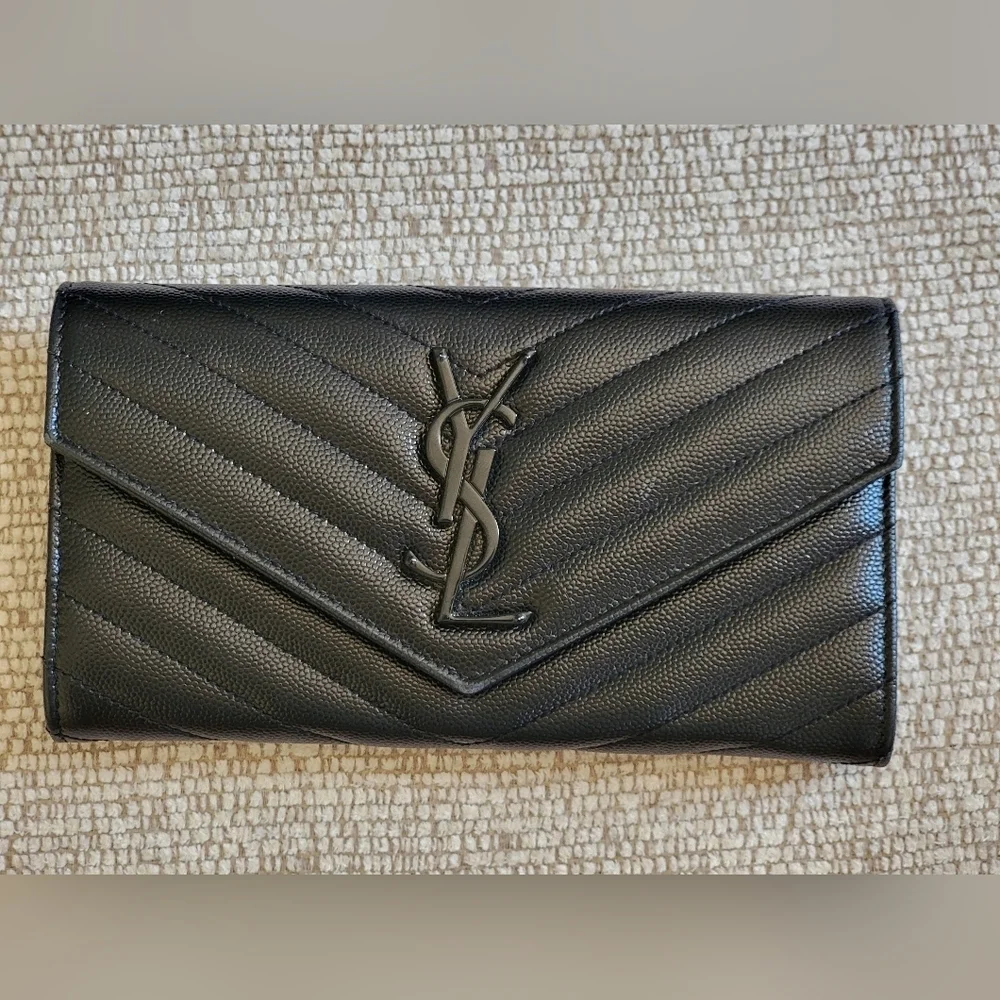 YSL Matelasse Quilted Leather Wallet